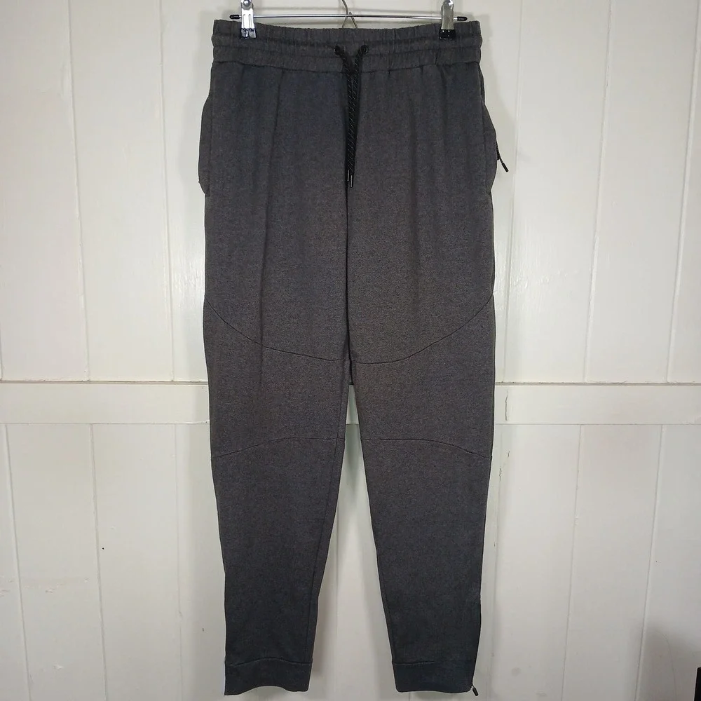 Alphalete Joggers Mens Medium Gray‎ Tapered Zipper Ankle Athletic Pants